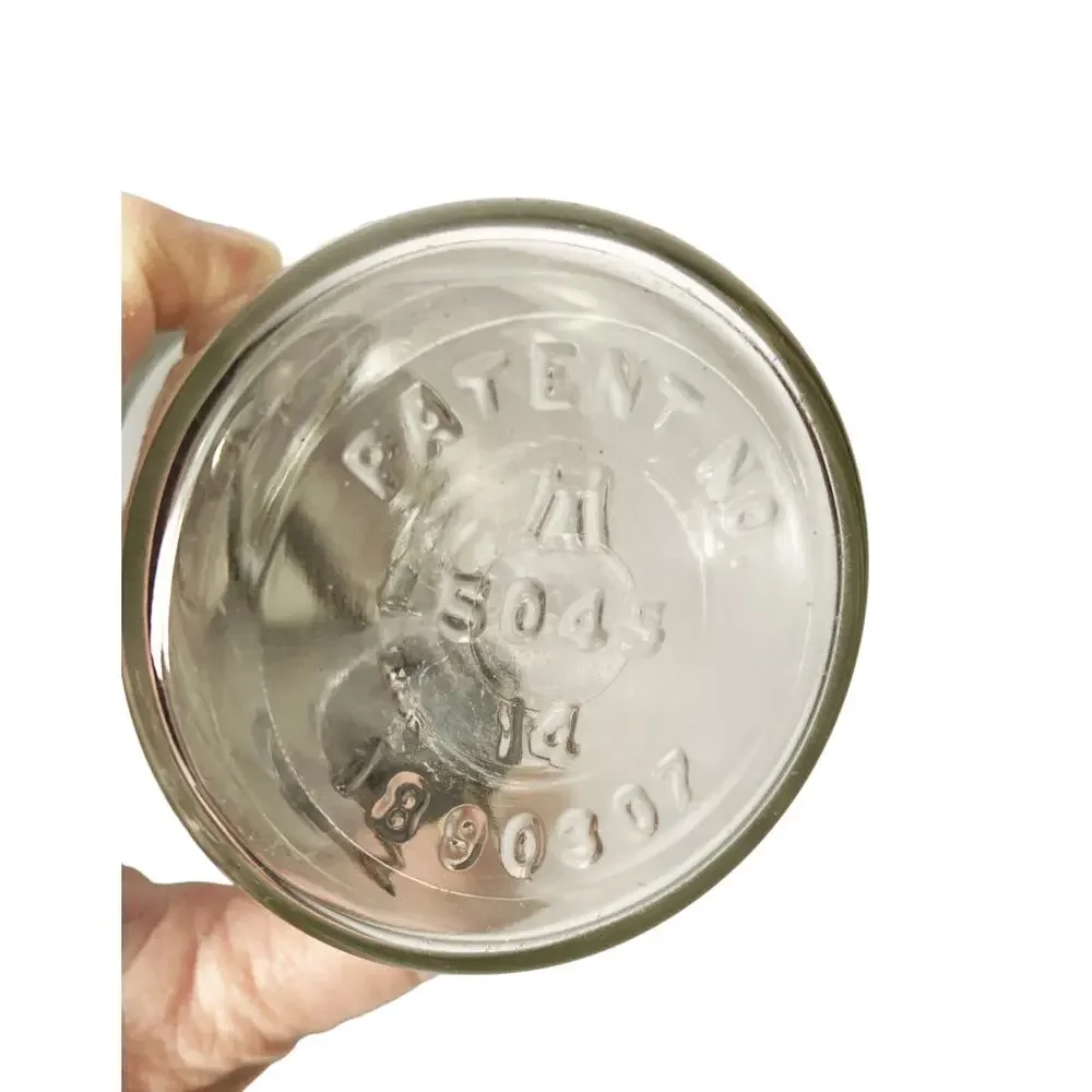 Vintage HAZEL ATLAS 12 Ounce Glass Jar 5045 Spiked Ice Chipper/Chopper